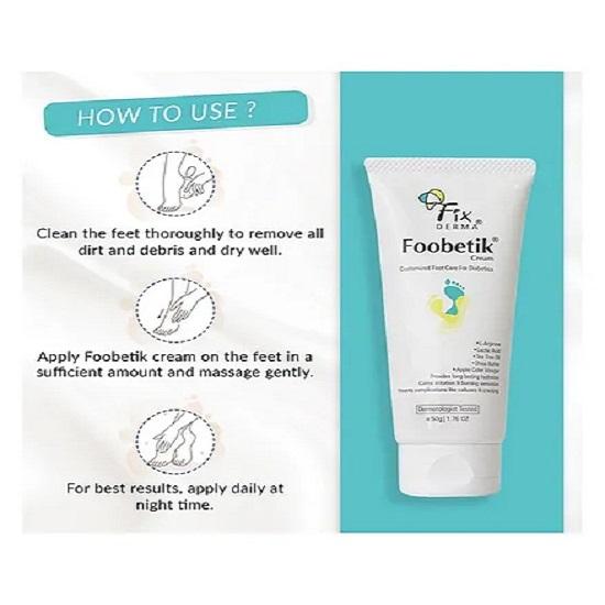 Fixderma Foobetik Cream Fußcreme für rissige Füße spendet Feuchtigkeit und repariert 50 g