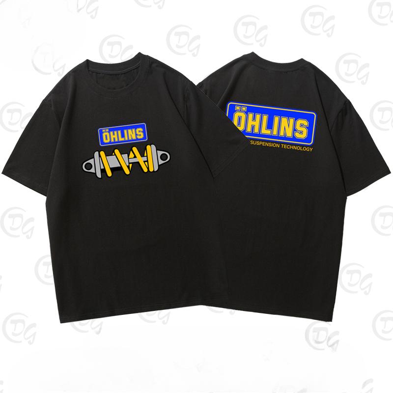 2025 Sweden OHLINS Motorcycle Shock Absorber Modified Short-sleeved T-shirt Male and Female Cyclists Riding Clothes