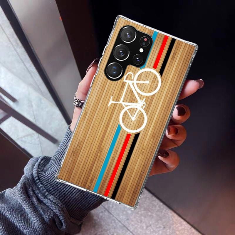

Bicycle Bike Sport Phone Case For Samsung Galaxy S23 S24 S25 Edge S26 Ultra S22 + S21 Plus S20 FE Cover Silicone Print Shell Gal Samsung S23 FE