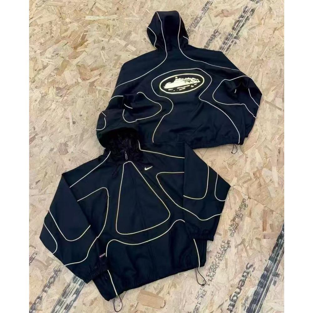 

Куртка-крючок Куртка с капюшоном Мужской и женский тренч Водонепроницаемая Светоотражающая полоса Верх Брюки 2XL