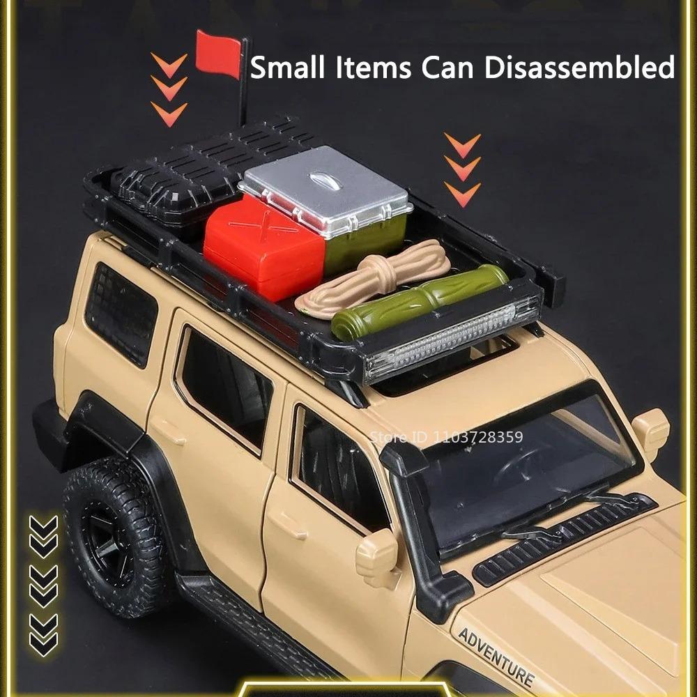 1:24 Tank 300 500HI4-T Auto Spielzeugmodelle Legierung Druckguss Geländefahrzeuge Sound Licht Türen Geöffnet Rückziehbar für Jungen Geburtstagsgeschenke
