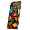 Cartoon Leaf Hard PC Phone Case For Samsung Galaxy Z Flip 7 6 5 4 Black Cover For Galaxy Z Flip 3 Foldable Shell Fundas Capa Bag