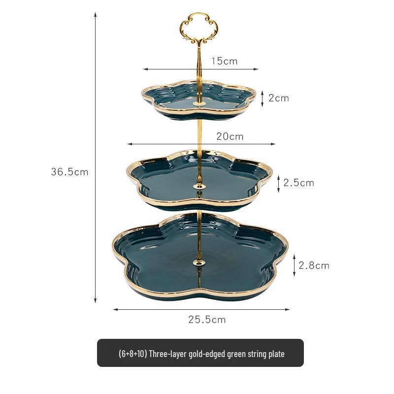 

Petal Ceramic Gold Rim Serving Plate