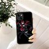 Love Black And Cute Emo Phone Case for iPhone 16 15 14 11 12 13 Pro Max X XS Translucent Matte Cover