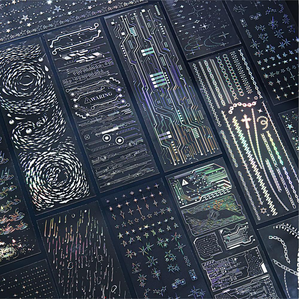 PET sticker element set series versatile pattern material manual account DIY card sticker