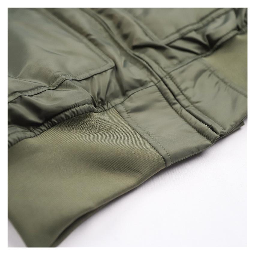 Normanlong Men's Trendy Cotton Pilot Jacket, Air Force Military Style with Turn-Down Collar, CWU-45P Baseball Jacket