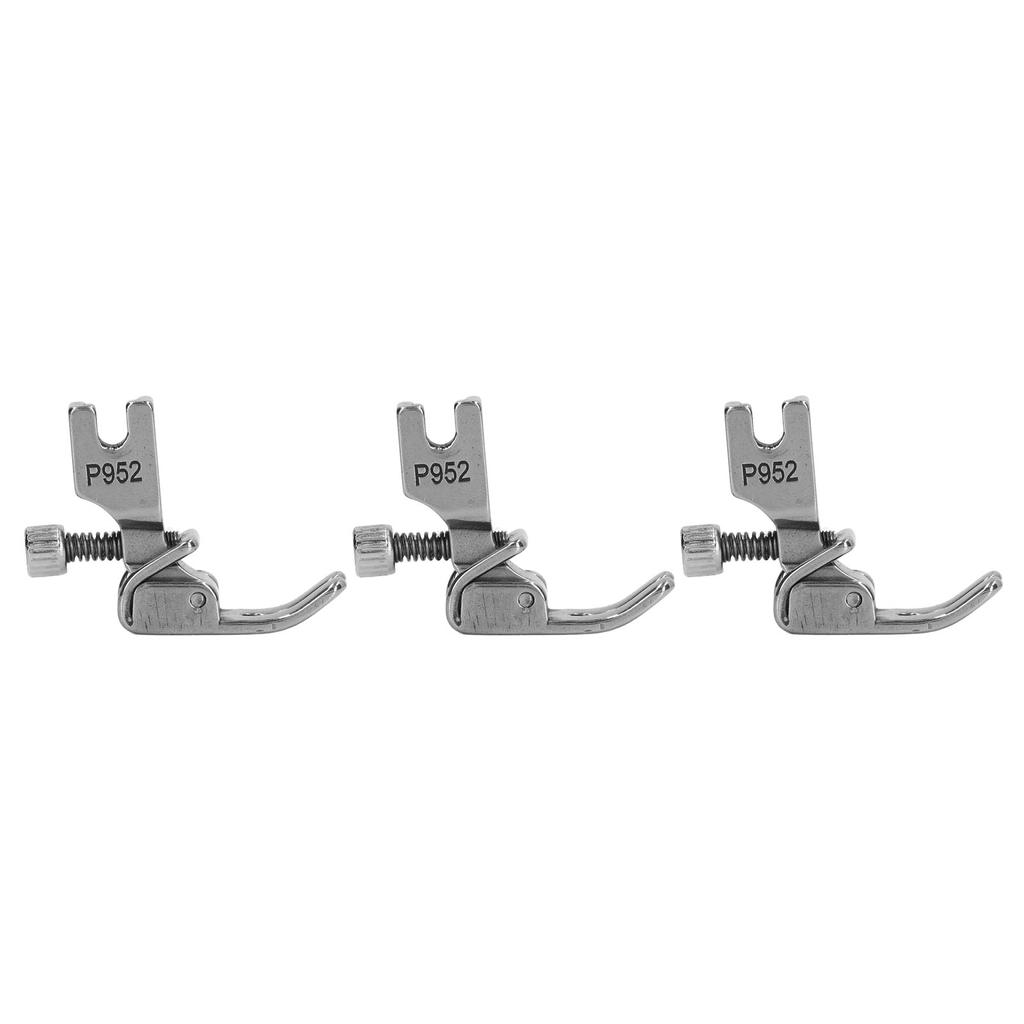 3pcs Shirring Foot Adjustable Distance Glossy Appearance Steel Sewing Presser Foot for Industrial
