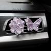Car Air Vent Fragrance Diffuser, High-End Camellia Butterfly Aroma Stone, Car Interior Decoration Diffuser