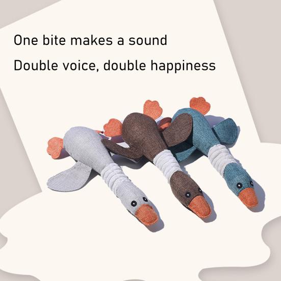 Pet Toys Biting-Resistant Sound Toy with Extended Neck Design Anxiety Relief Teeth Grinding Toy for Small Dogs Puppies