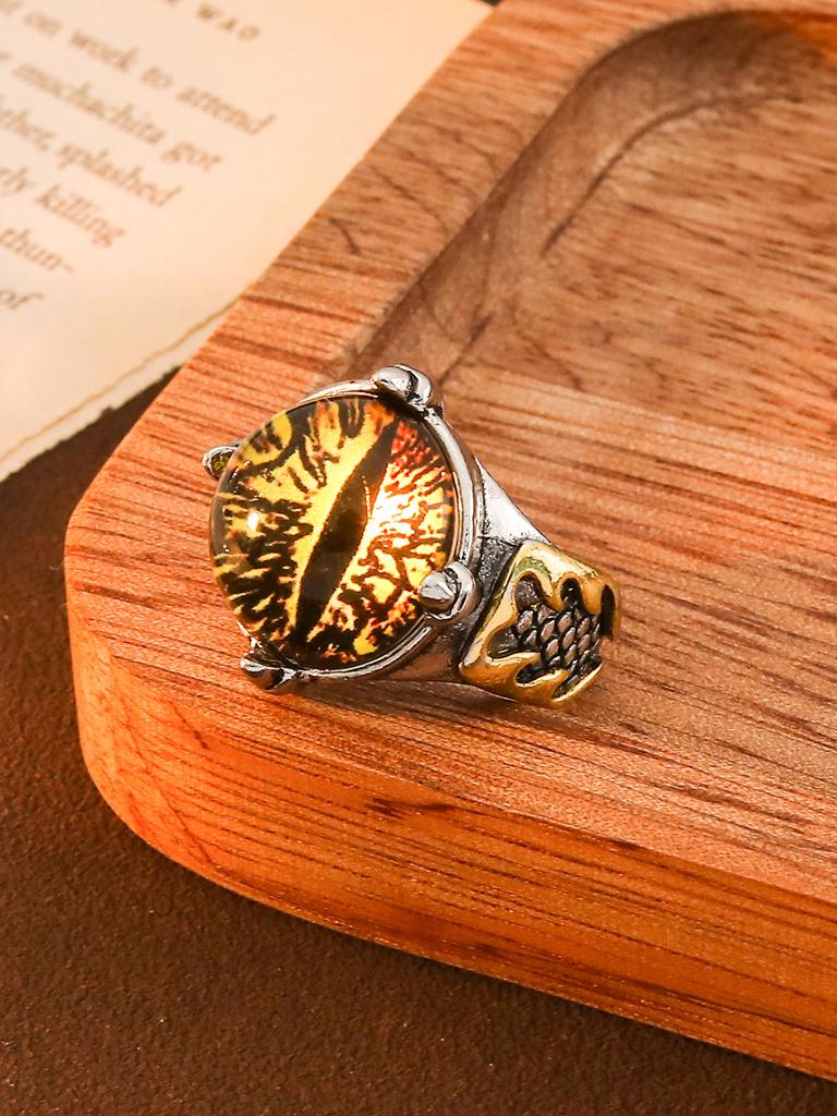 Heiß verkaufter europäischer und amerikanischer Teufelsaugen-Edelsteinring, hochwertiger Retro-Lotus-Öffnungsring, modisches Erstaccessoire