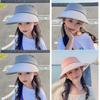 Summer Kids Sun Hat With Large Brim And Breathable Ice Silk Material For Outdoor Protection