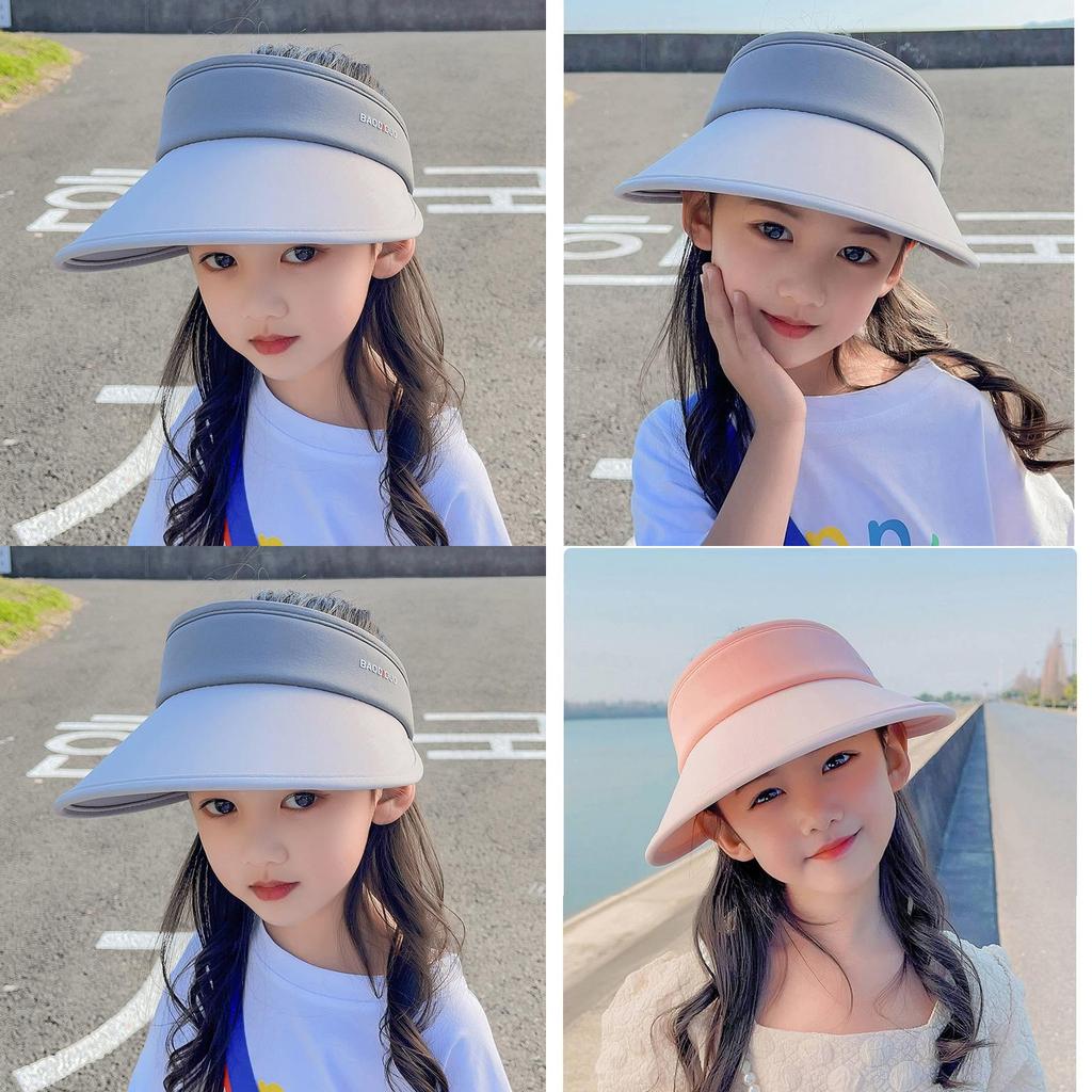 Summer Kids Sun Hat With Large Brim And Breathable Ice Silk Material For Outdoor Protection