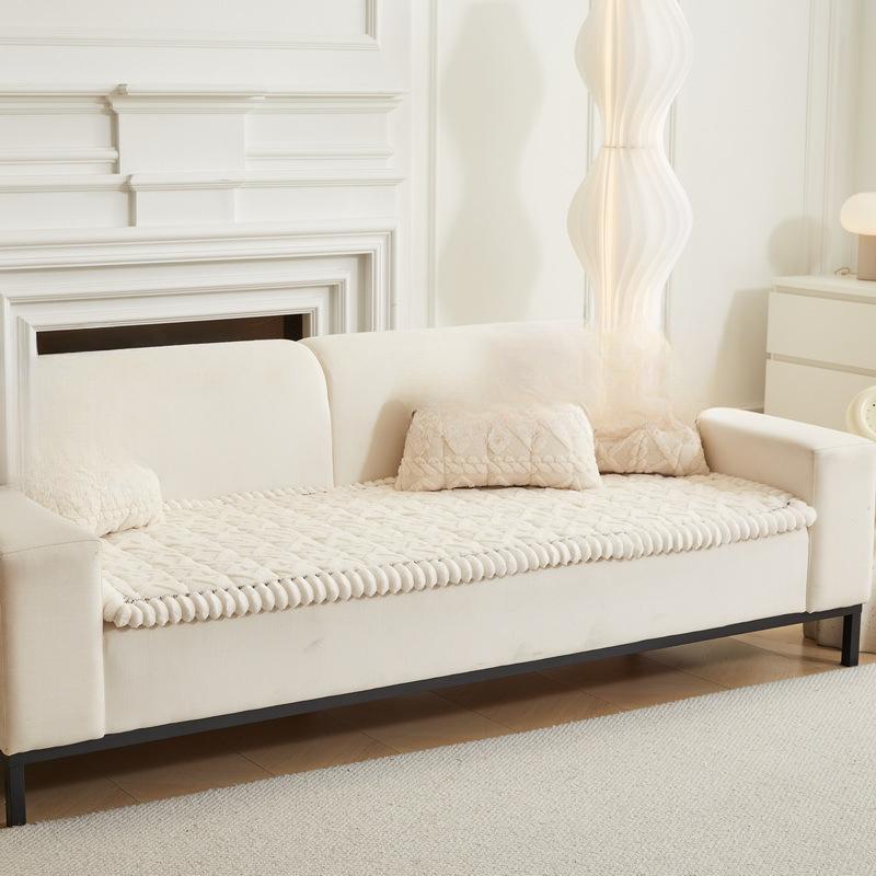 1шт стеганая подушка для дивана из хлопкового бархата Comfort ламинированный полиэстеровый утолщенный чехол для дивана теплая подушка для осенне-зимнего сезона украшение для дома 70150cm белый 2269₽