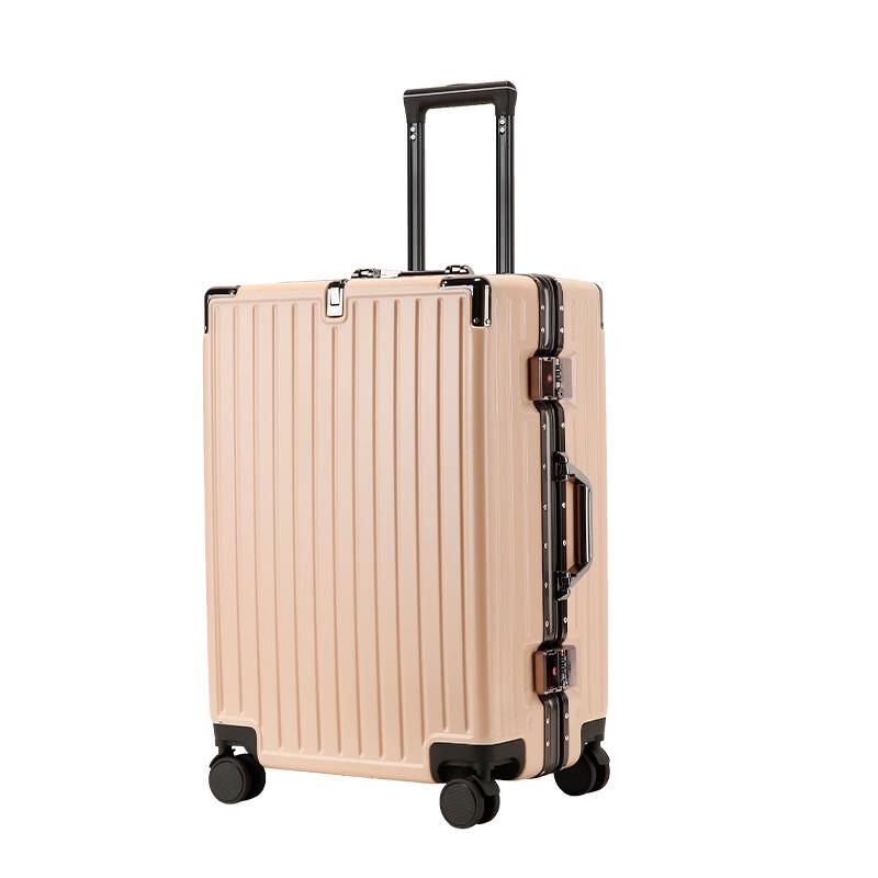Xiaoyan YV601 Aluminum Frame Striped Travel Suitcase