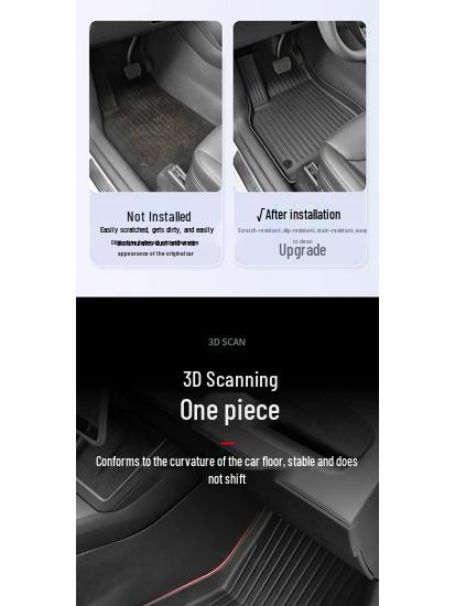 Double-Layer TPE Floor and Trunk Mats for Tesla Model Y 6-Seater - Custom Interior Accessories