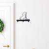 1pc Iron Crafts, Dog Lead/Leash Key Coat Door Towel Hanger Holder Rack Key Hook - DOG WITH LEAD, Wall hanging,Wall-mounted,Hooks