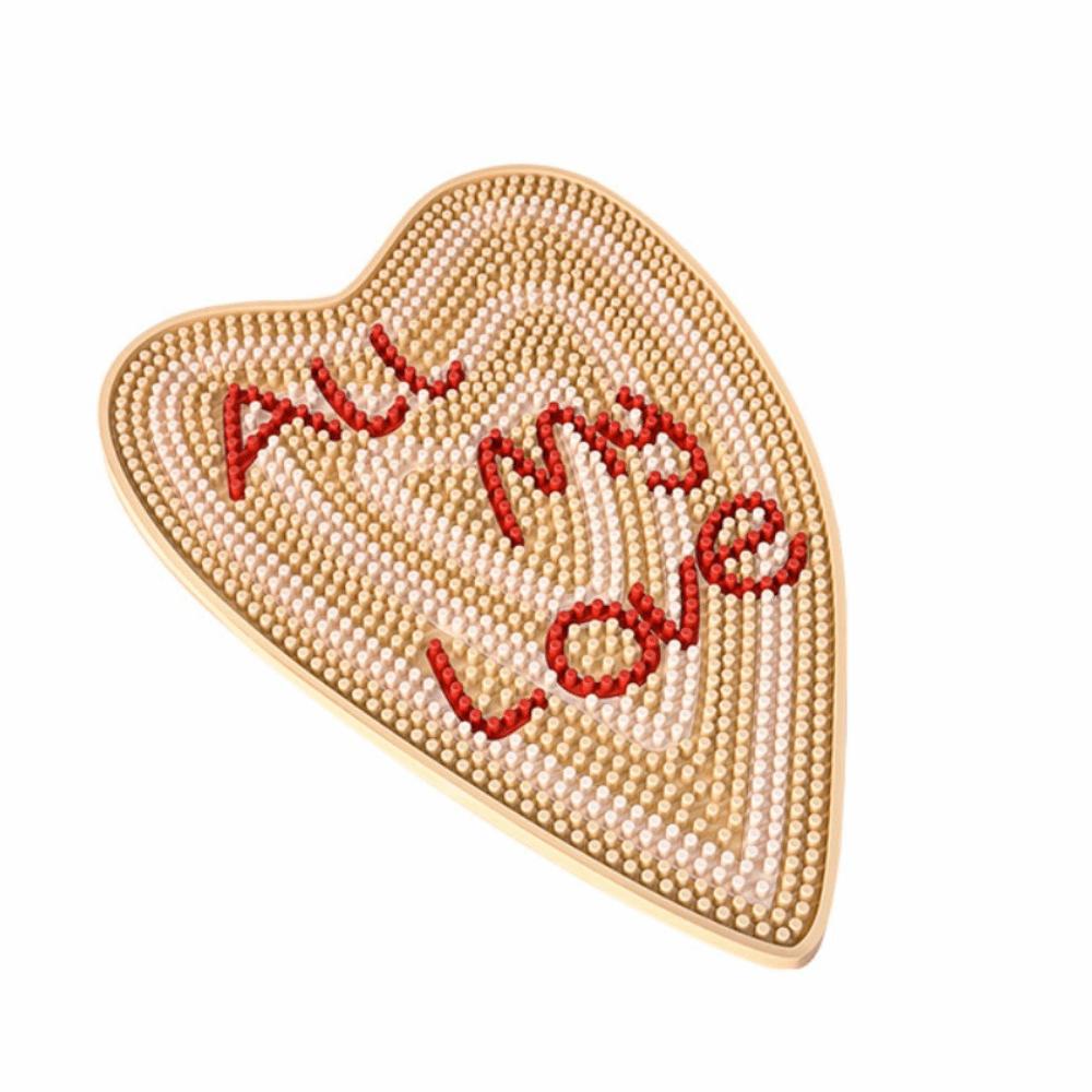 

Heart Shaped Cup Drying Mat Non-Slip Bar Counter Mat Decorative Rubber Drain Pad Camping Heart