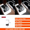 For Toyota Tundra 2014- Real Carbon Fiber Stickers Central gear shift storage Panel Car Accessories Interior decorative