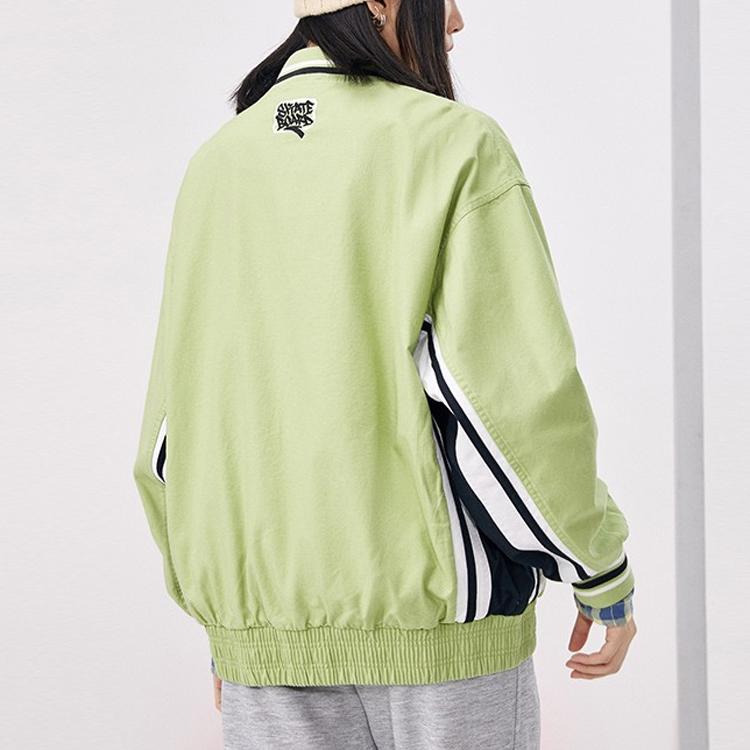 Anta Skateboard Series Woven Letter Print Sports Jacket Men Jackets Bamboo-Green 172218609-2