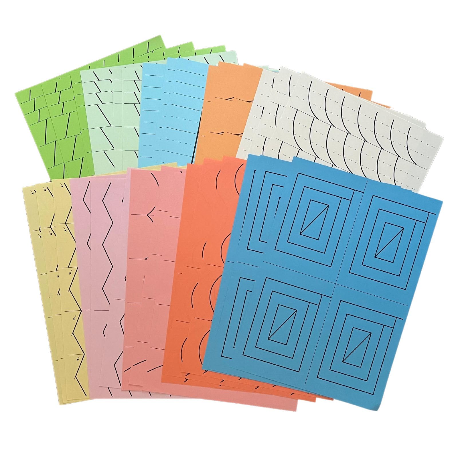 

Первые листы для практики с ножницами (210 листов)