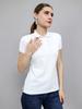 Monte Carlo Women Regular Fit White Tshirt