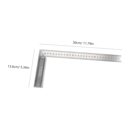 Housoutil Square Woodworking Ruler, Framing Ruler, L-Shaped Ruler, Mechanic's Grid Ruler, Multi-Function Carpenter's Ruler, Mechanic's Ruler, Right An