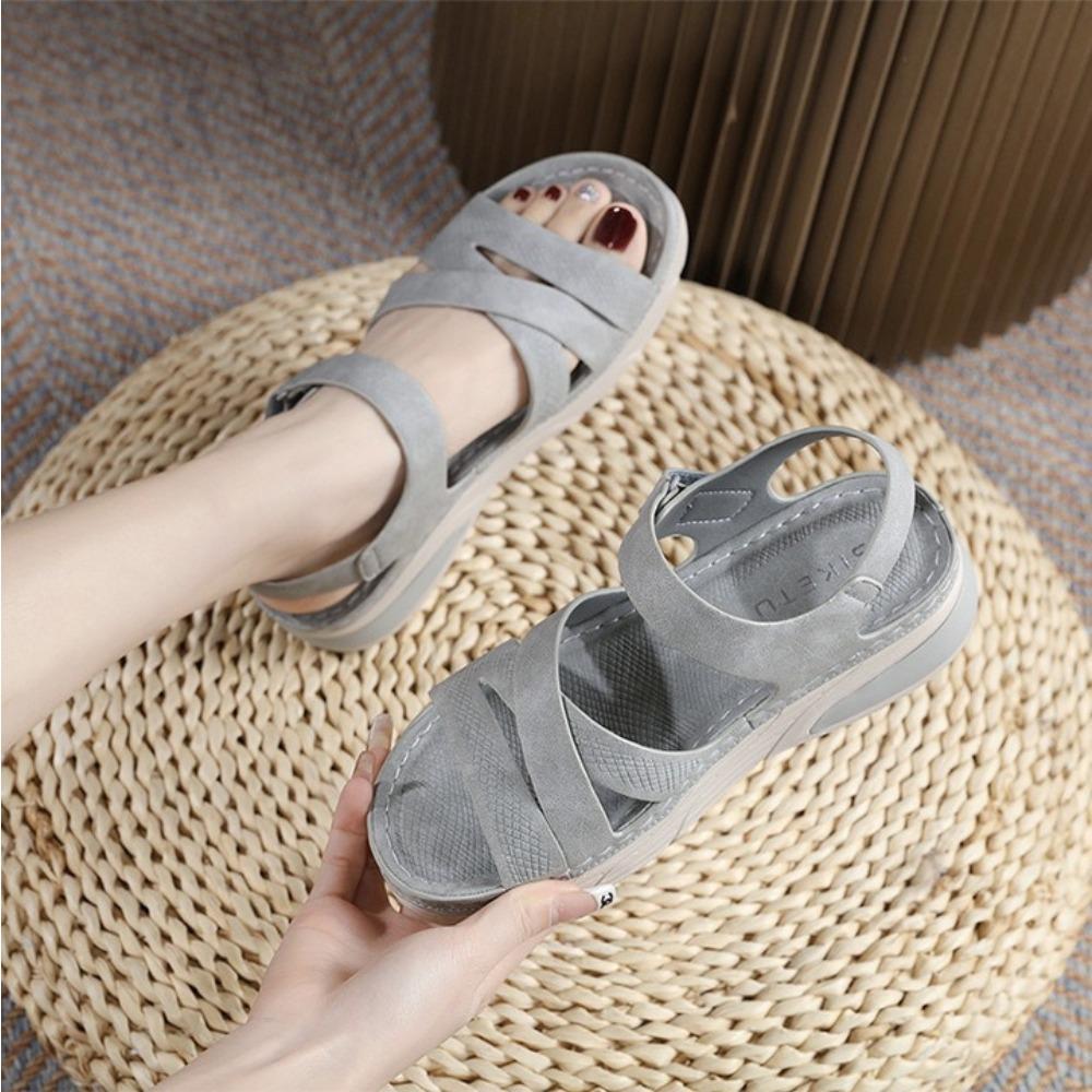 Sports Sandals for Women's 2026  New Lightweight Casual Sandals Comfortable Thick Soled Stitched Oversized Womens Shoes