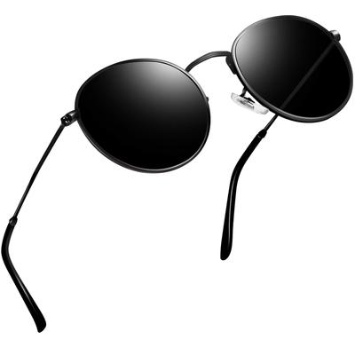 Sonnenbrille für Herren und UV-Schutz, Geschenk für Bergsteiger [Joopin], Damen, polarisiert, rund, rund, Schutz, Retro, leicht, Reisen, Ausgehen, Angeln, Autofahren,