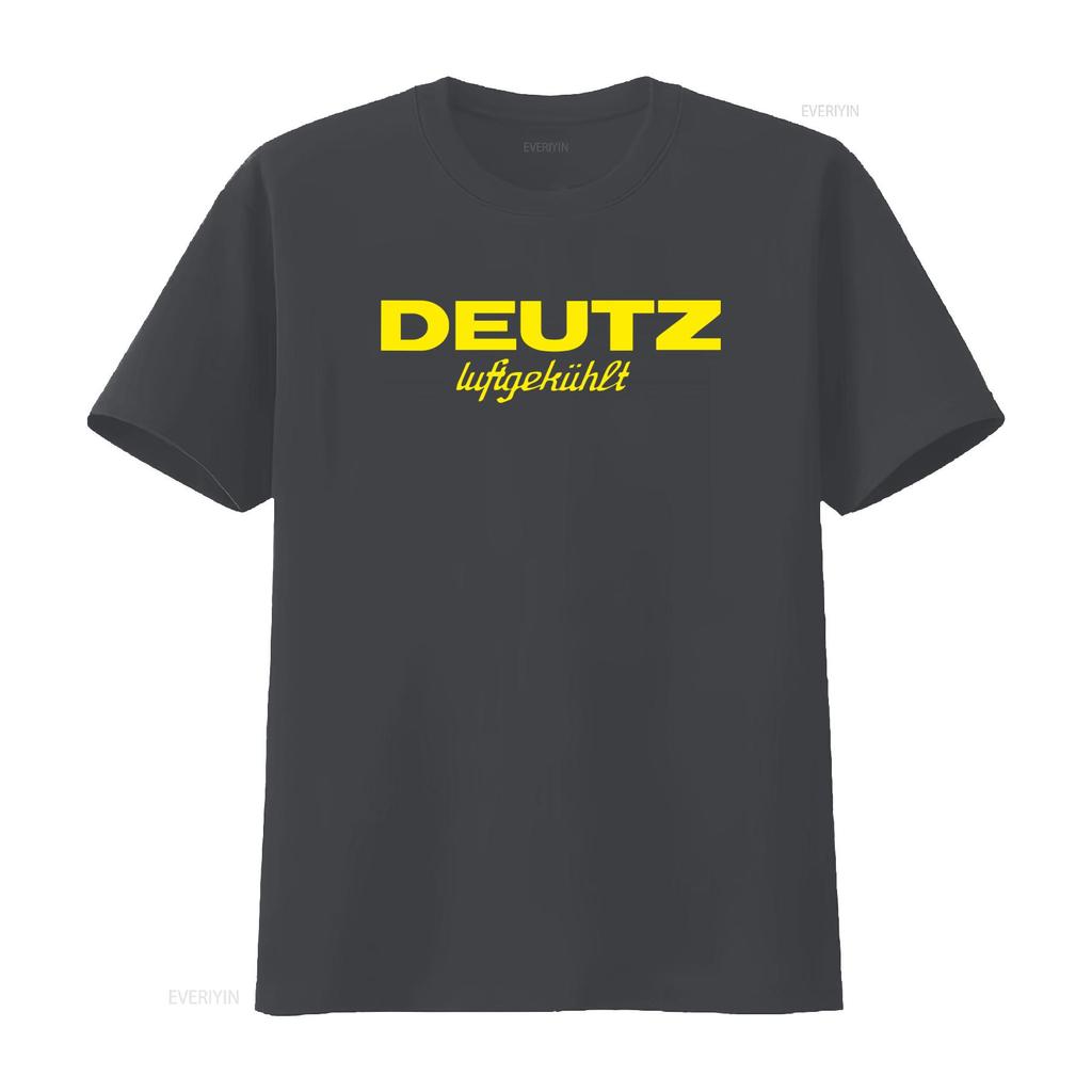 Maglietta Vintage Deutz Raffreddato ad Aria per Uomo Retro Stampa Attrezzature Agricole vintage Lavata Casual abbigliamento di design Traspirante