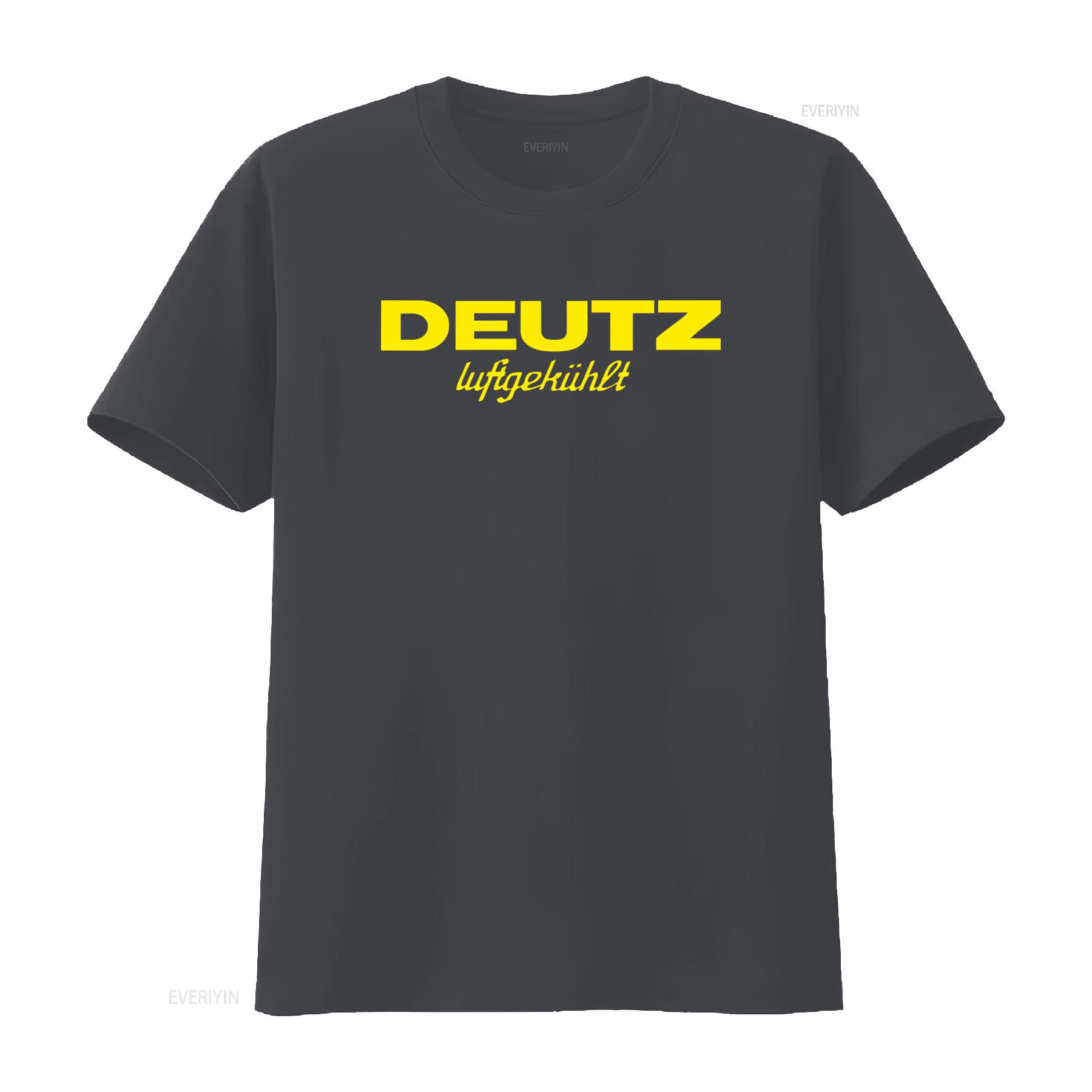 

Vintage Deutz Air Cooled Tractors T Shirt for Men Retro Farm Equipment Print vintage Washed Casual designer clothes Breathable M