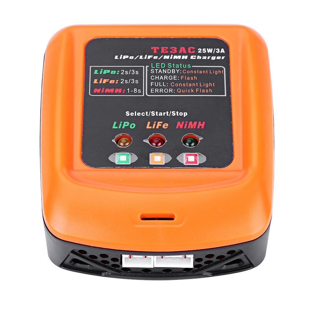 

RC 25W 3A Balanced Charger for 2S 3S LiPo LiFe 1‑8S NiMh Battery Remote Controller Accessory