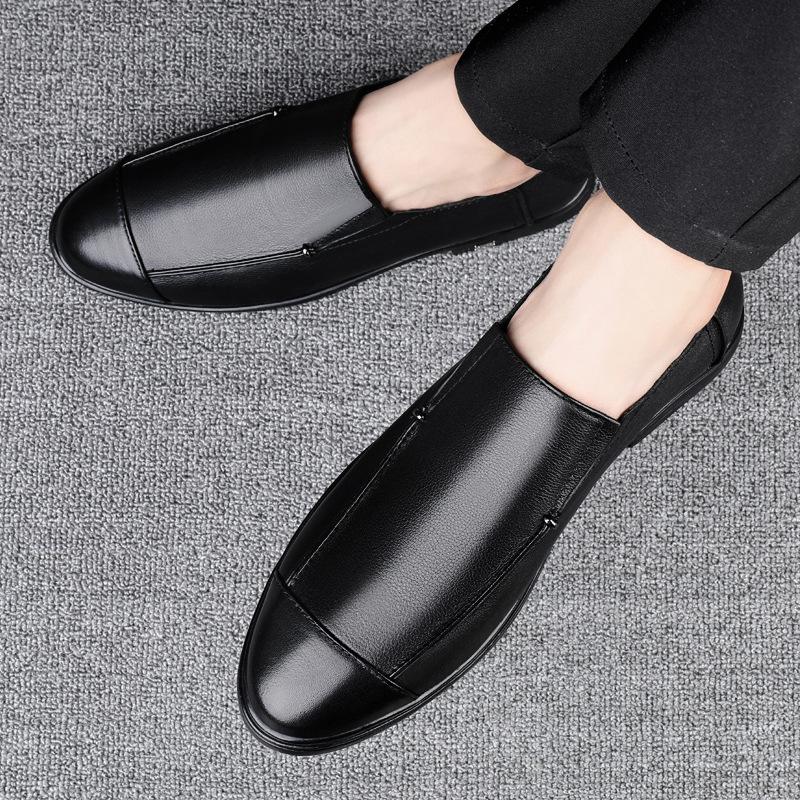 Fashion Fashion Men Leather Casual Shoes Luxury Brand Soft Sole Slip-on Loafers Men's Walking Shoes Business Formal Shoes Leather Shoes