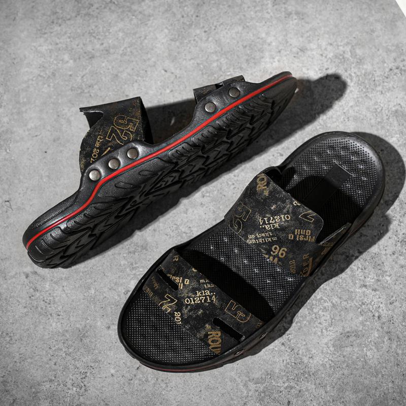 Men Slippers Gladiator Sandals Outdoor Summer Roman Sandals Open Toe Beach Shoes Plus Size