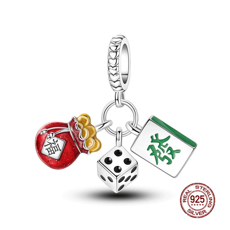 New In Charm Copper Lucky God Of Wealth Charms Beads Fit 3Mm Original Bracelet Necklace Women Diy Fine Jewelry Gift