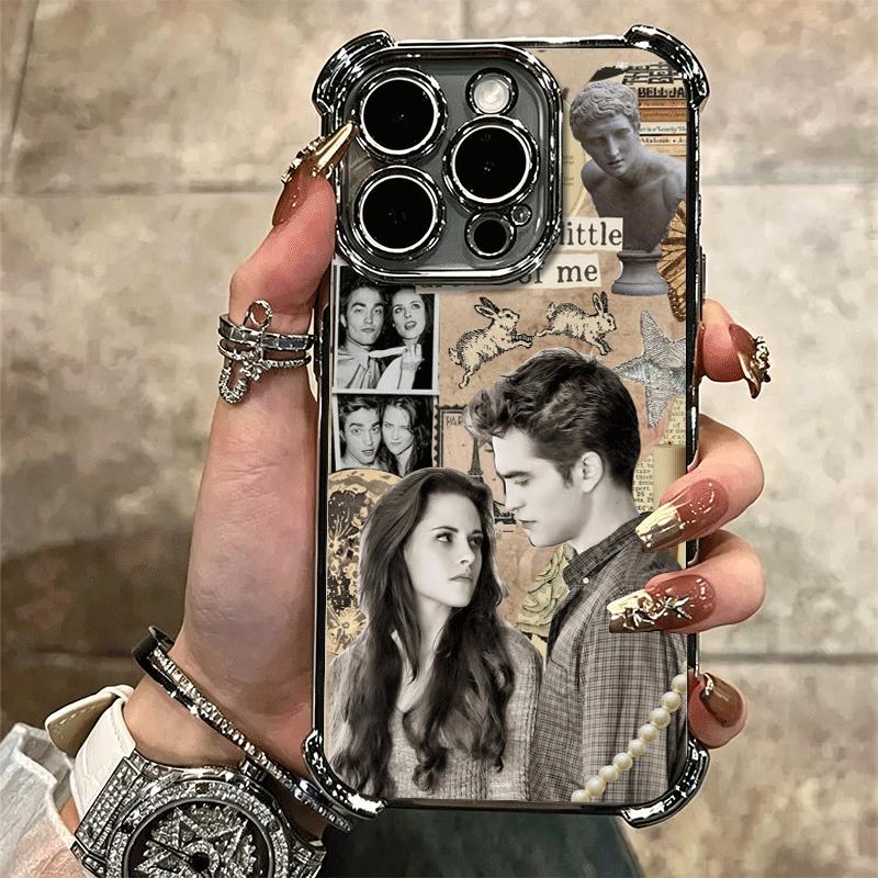 Twilight Saga Edward Soft Phone Case For iPhone 15 16 17 Air 14 Pro Max 16E Plus 13 12 Mini Plating Anti-Fall Fundas