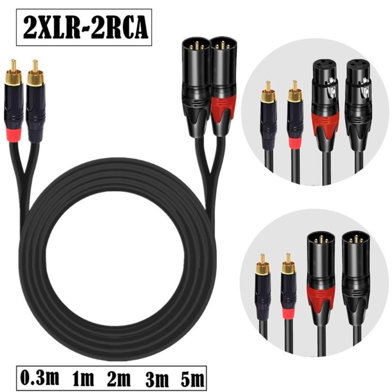Double To Double Sound Cable 1m Professional Balanced Indication Transmission Gold Veneered Couplings For Studio Media Room
