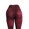 Sexy Imitation Jeans Leggings High Waist Pants Fitness Slim Sport Push Up Leggings for Women