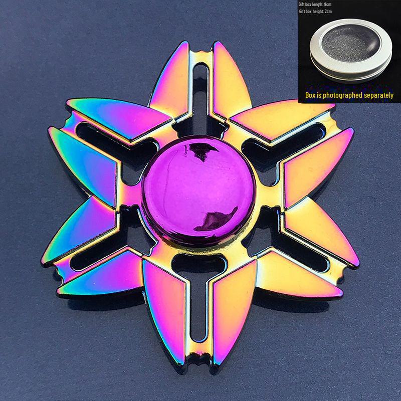 Leuchtendes, buntes Fingergyroskop aus Metall – cooles Dekompressionsspielzeug als Geschenk für Jungen und Schüler