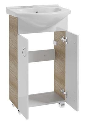 Bathroom Cabinet with Washbasin 85x50cm, Standing Tim