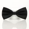 Men's Classic Double Layer Black Bow Tie for Weddings and Formal Events