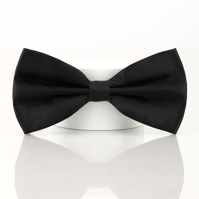 Men's Classic Double Layer Black Bow Tie for Weddings and Formal Events