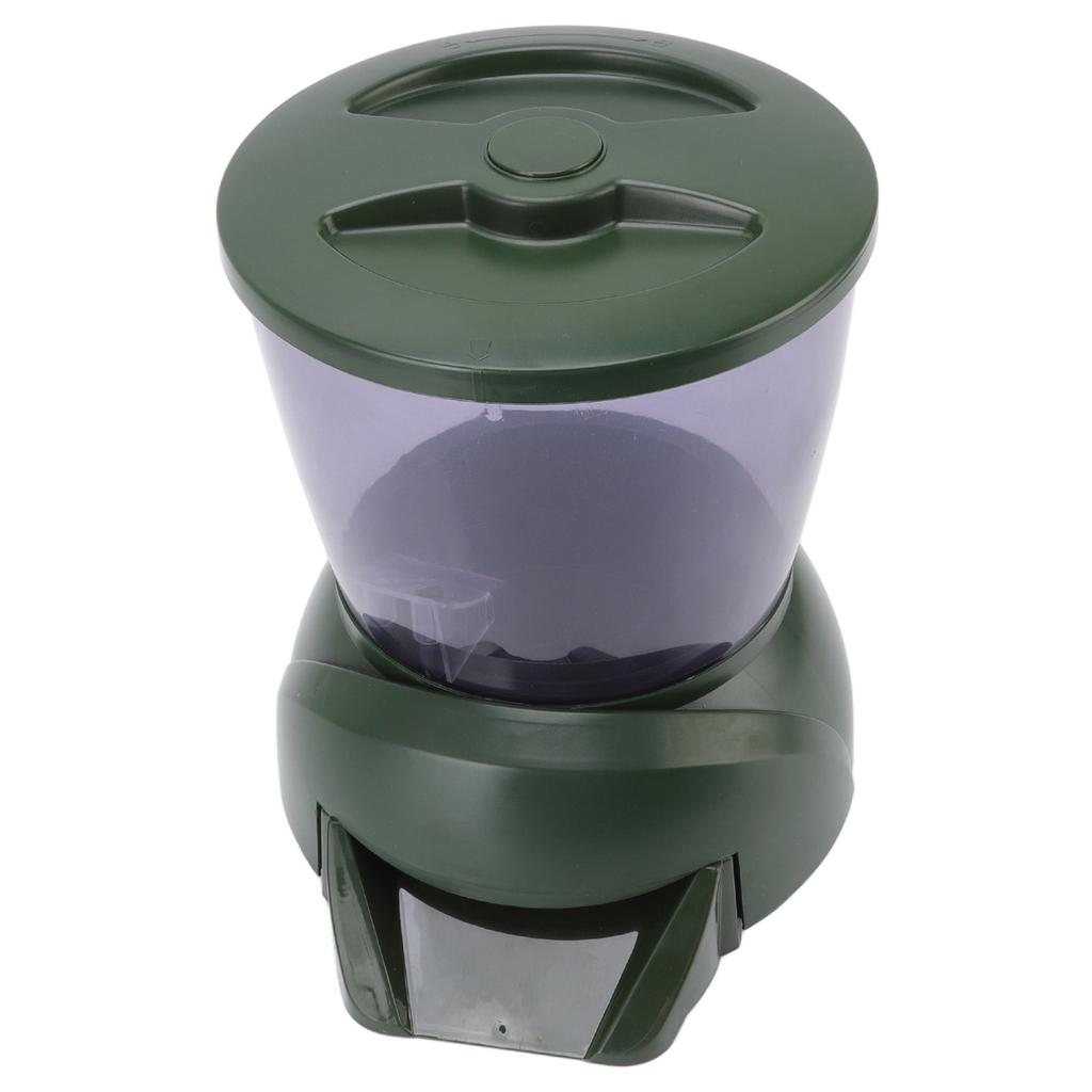 4,25L Automatický krmítko pro ryby do jezírka s průhlednou nádobou LCD displejem Velkokapacitní dávkovač krmiva pro jezírka akvária