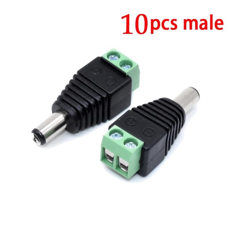 DC Connector Power Jack Plug Adapter 5 Pairs 12V 5A Male+Female 2.1 X 5.5MM Power Connector for CCTV Camera Led Strip