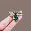 Women Brooch Sparkling Rhinestones Bee Shape Lapel Pin Suits Coats Bags Scarves Badge Versatile Accessory