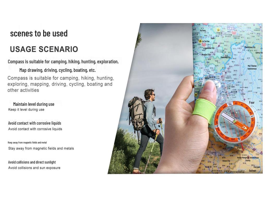Introducing the IJ47-2 Thumb Compass: Professional-Grade Map Scale Compass for Outdoor and Teaching Use.