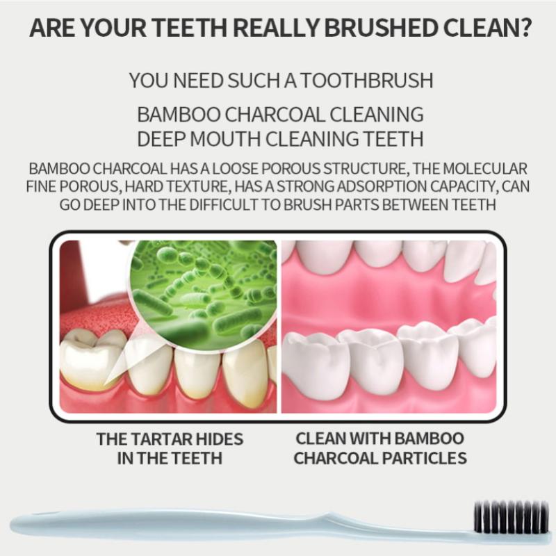 

10 шт./набір Зубна щітка М яка щетина Ультратонка Доросла зубна щітка Глибоке очищення зубів Стоматологічна щітка для догляду за ротовою порожниною Портативна для подорожей