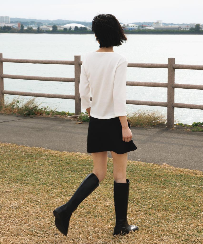 DEHEVE Basic Waffle T-Shirt [Ivory]