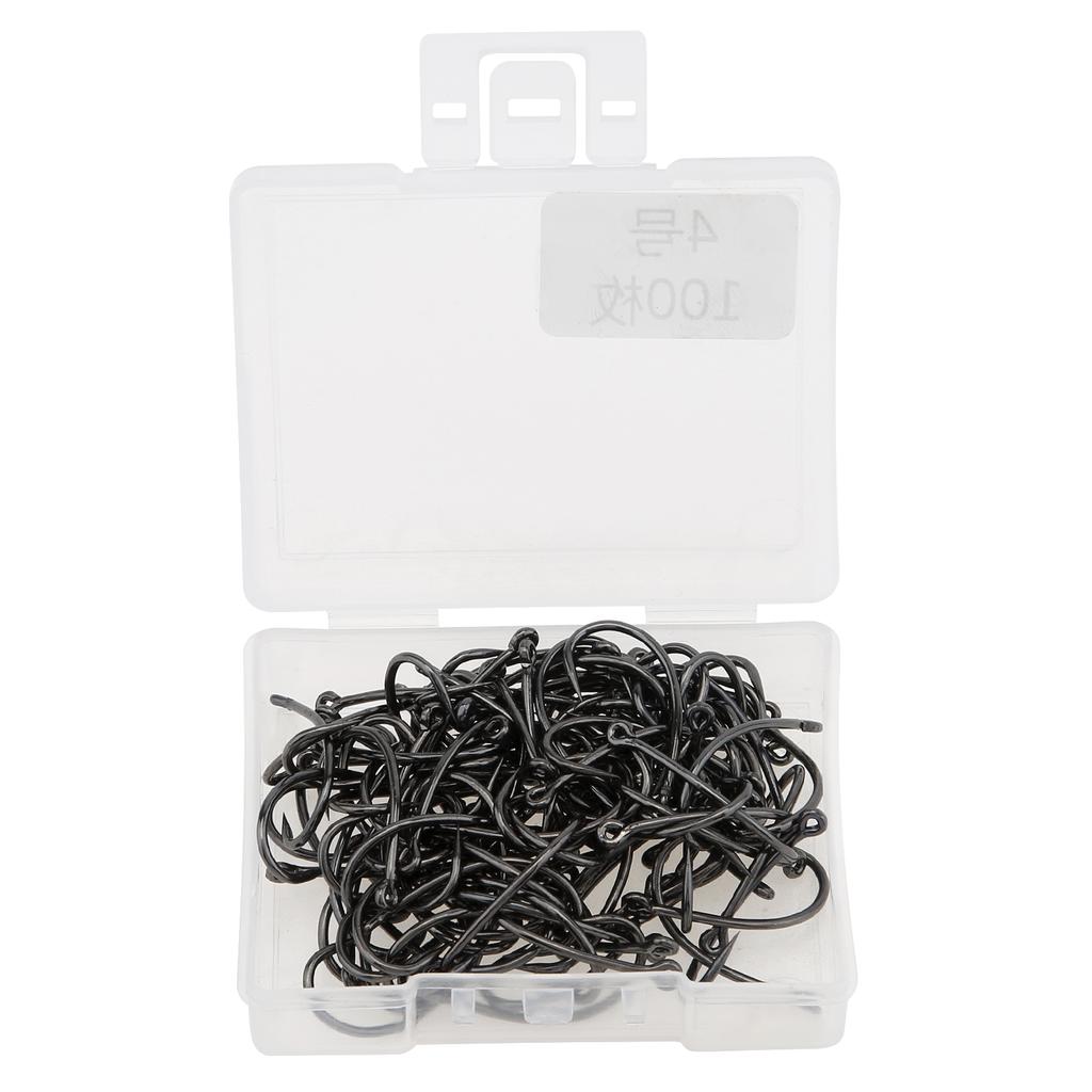 100pcs High Carbon Steel Circle Curve Shank Barbless Fishing Hooks 4-14# for Carp Fly Fishing Freshwater Tackle