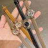 Damen Mini Kleine Zifferblatt Einfache Römische Retro Uhr Leder Feines Armband Nische Leichter Luxus Damen Uhr