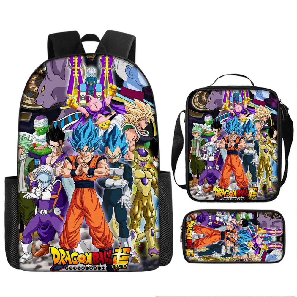 Dragon Ball Student School Bag Cartoon Dragon Ball Super Children'S Backpack, Satchel Pencil Case